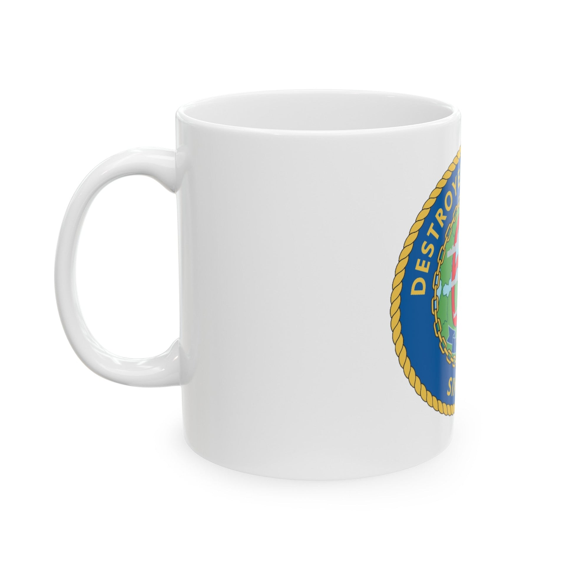 Destroyer Sq 60 v2 (U.S. Navy) White Coffee Mug-The Sticker Space