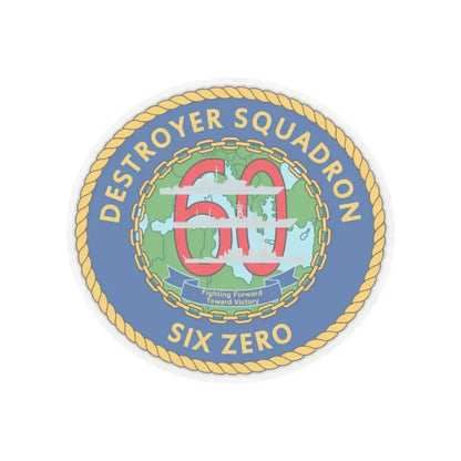 Destroyer Sq 60 v2 (U.S. Navy) STICKER Vinyl Kiss-Cut Decal 6 Inch Transparent - The Sticker Space