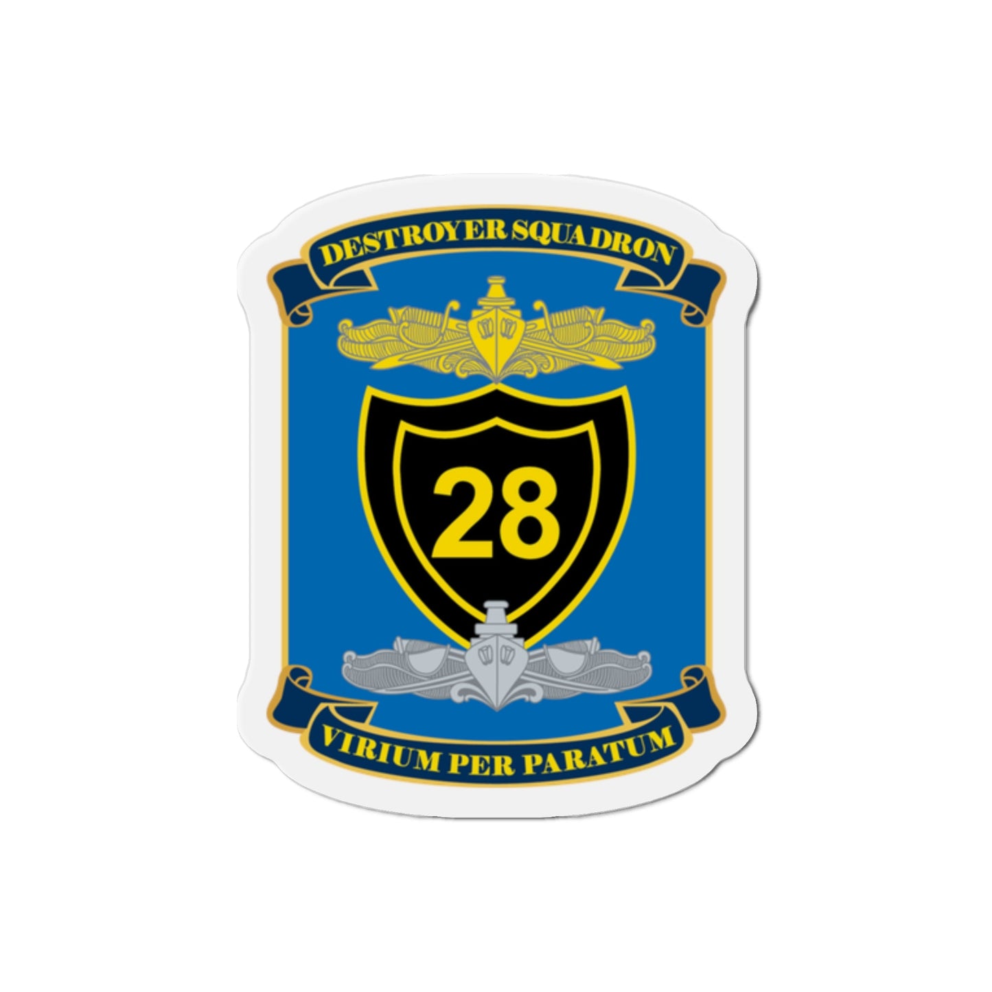 Destroyer Squadron COMDESRON 28 (U.S. Navy) Die-Cut Magnet-2" x 2"-The Sticker Space