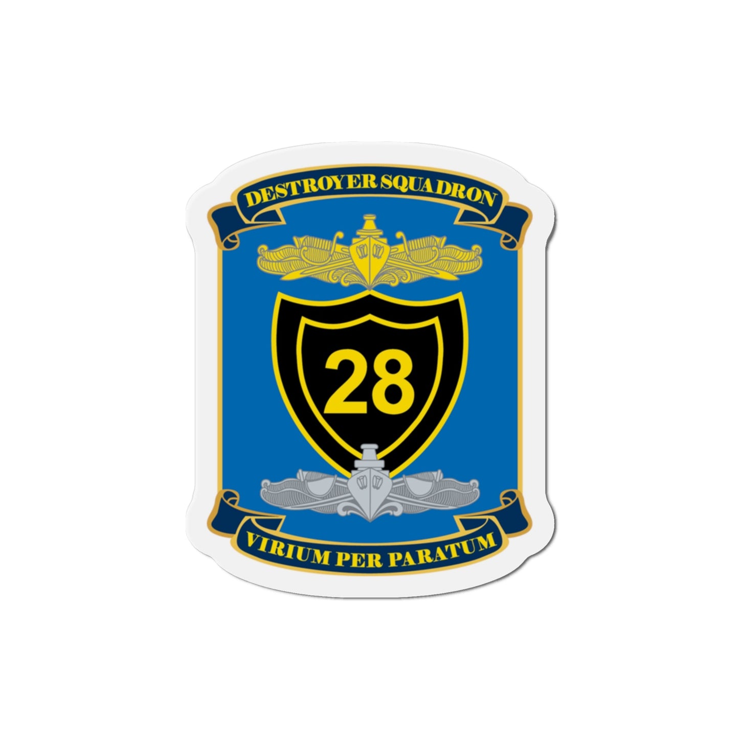 Destroyer Squadron COMDESRON 28 (U.S. Navy) Die-Cut Magnet-3" x 3"-The Sticker Space