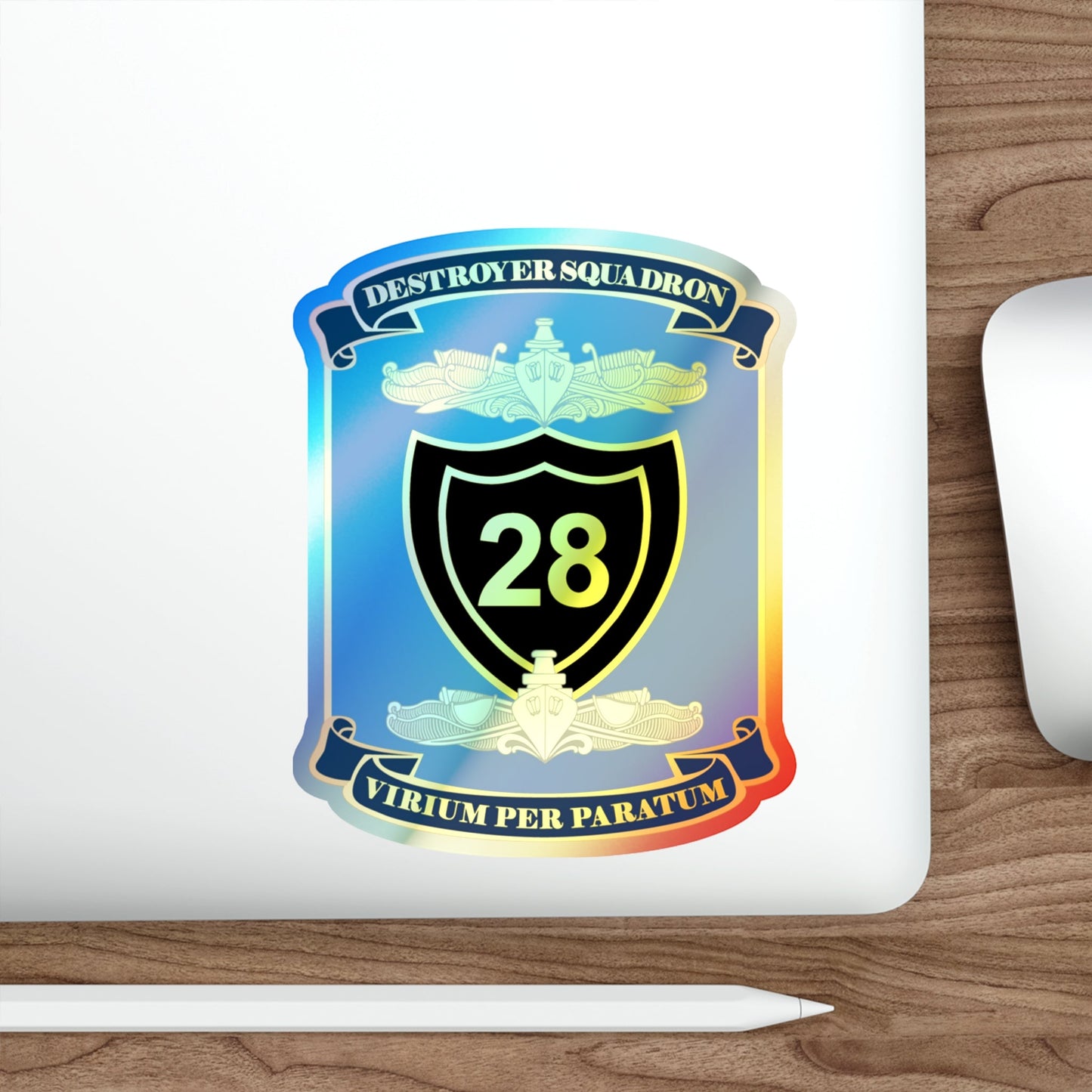 Destroyer Squadron COMDESRON 28 (U.S. Navy) Holographic STICKER Die-Cut Vinyl Decal-The Sticker Space