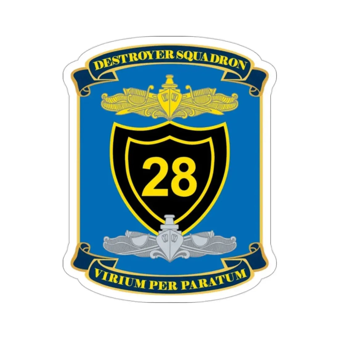Destroyer Squadron COMDESRON 28 (U.S. Navy) STICKER Vinyl Die-Cut Decal 2 Inch - The Sticker Space
