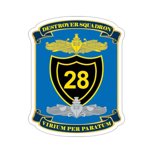 Destroyer Squadron COMDESRON 28 (U.S. Navy) STICKER Vinyl Die-Cut Decal 3 Inch - The Sticker Space