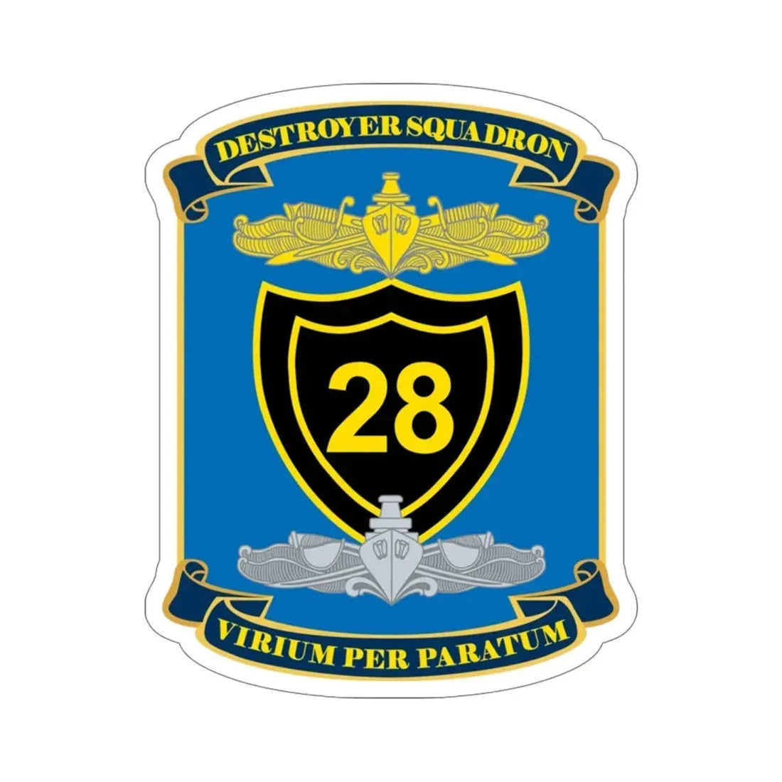 Destroyer Squadron COMDESRON 28 (U.S. Navy) STICKER Vinyl Die-Cut Decal 3 Inch - The Sticker Space