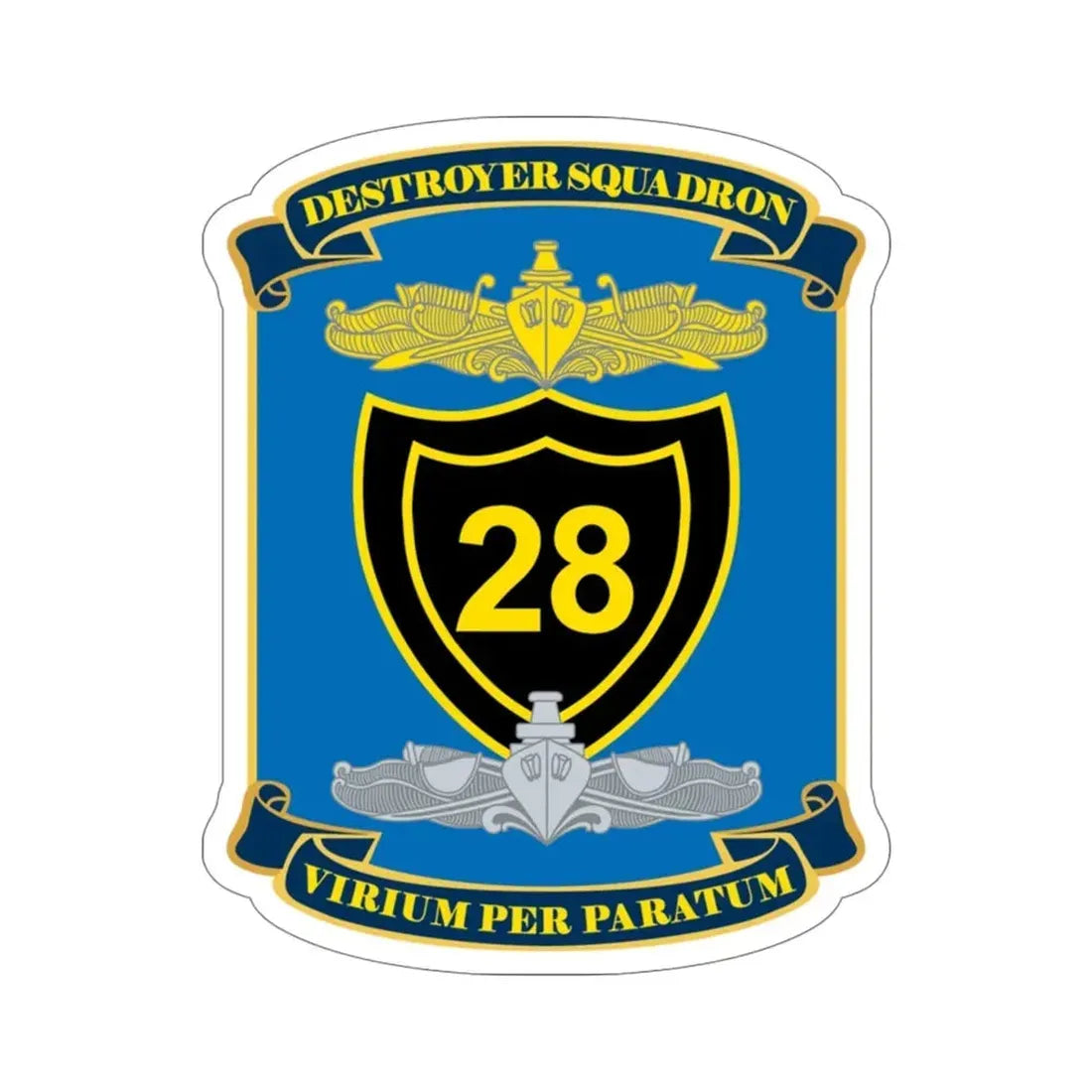 Destroyer Squadron COMDESRON 28 (U.S. Navy) STICKER Vinyl Die-Cut Decal 5 Inch - The Sticker Space