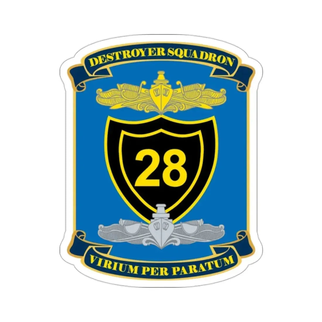 Destroyer Squadron COMDESRON 28 (U.S. Navy) STICKER Vinyl Die-Cut Decal - The Sticker Space