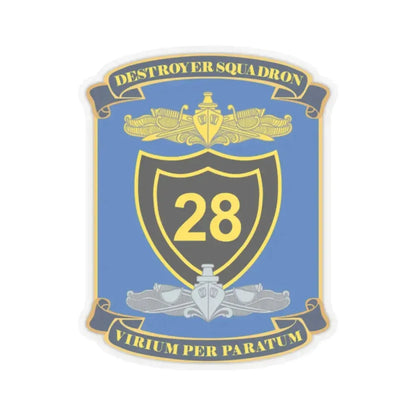 Destroyer Squadron COMDESRON 28 (U.S. Navy) STICKER Vinyl Kiss-Cut Decal 2 Inch Transparent - The Sticker Space