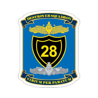 Destroyer Squadron COMDESRON 28 (U.S. Navy) STICKER Vinyl Kiss-Cut Decal 2 Inch White - The Sticker Space