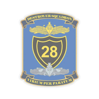 Destroyer Squadron COMDESRON 28 (U.S. Navy) STICKER Vinyl Kiss-Cut Decal 3 Inch Transparent - The Sticker Space