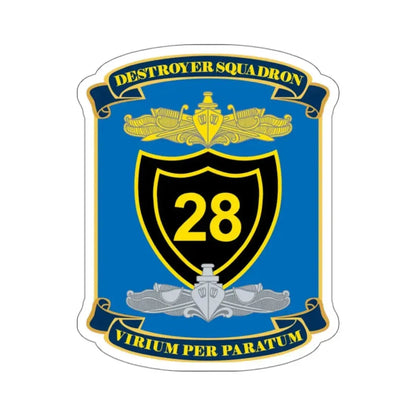Destroyer Squadron COMDESRON 28 (U.S. Navy) STICKER Vinyl Kiss-Cut Decal 3 Inch White - The Sticker Space