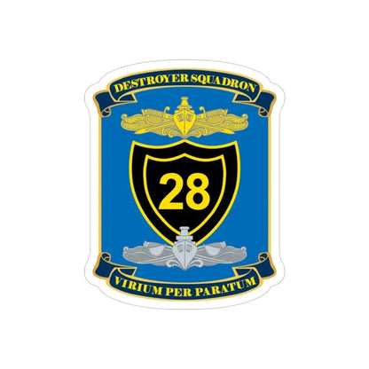Destroyer Squadron COMDESRON 28 (U.S. Navy) Transparent STICKER Die-Cut Vinyl Decal 3 Inch Transparent - The Sticker Space