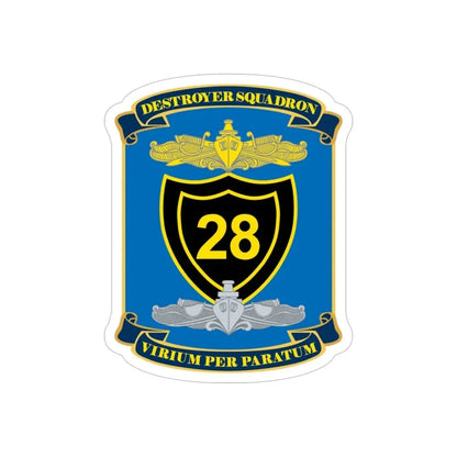 Destroyer Squadron COMDESRON 28 (U.S. Navy) Transparent STICKER Die-Cut Vinyl Decal 4 Inch Transparent - The Sticker Space