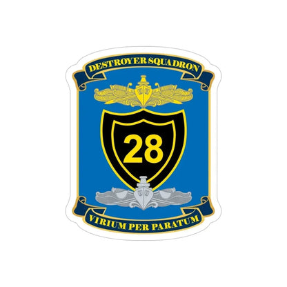 Destroyer Squadron COMDESRON 28 (U.S. Navy) Transparent STICKER Die-Cut Vinyl Decal 5 Inch Transparent - The Sticker Space