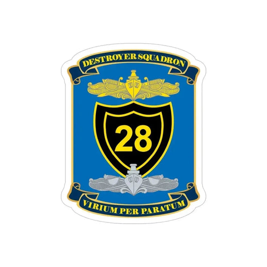 Destroyer Squadron COMDESRON 28 (U.S. Navy) Transparent STICKER Die-Cut Vinyl Decal 6 Inch Transparent - The Sticker Space