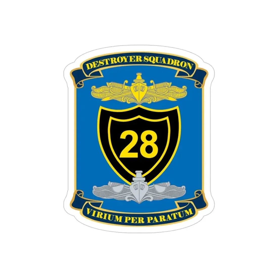 Destroyer Squadron COMDESRON 28 (U.S. Navy) Transparent STICKER Die-Cut Vinyl Decal 6 Inch Transparent - The Sticker Space