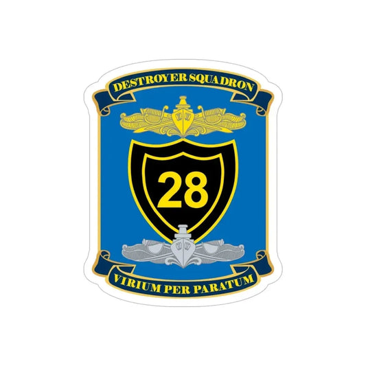 Destroyer Squadron COMDESRON 28 (U.S. Navy) Transparent STICKER Die-Cut Vinyl Decal 6 Inch Transparent - The Sticker Space