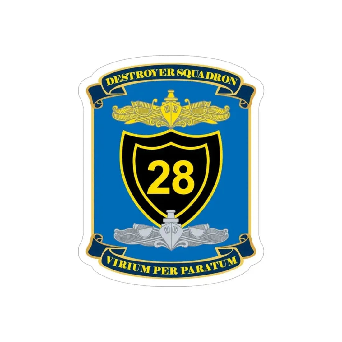 Destroyer Squadron COMDESRON 28 (U.S. Navy) Transparent STICKER Die-Cut Vinyl Decal - The Sticker Space