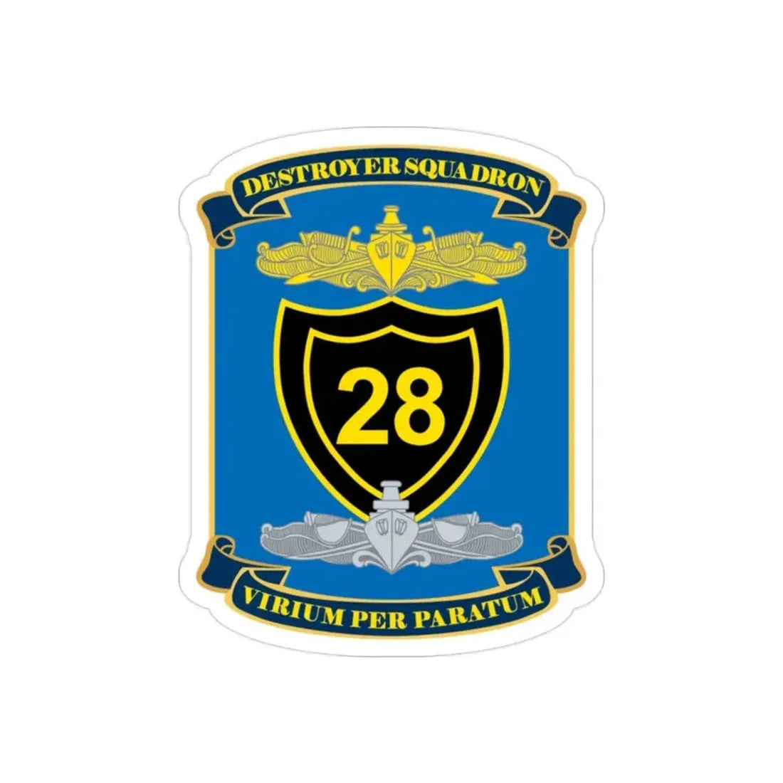 Destroyer Squadron COMDESRON 28 (U.S. Navy) Transparent STICKER Die-Cut Vinyl Decal - The Sticker Space
