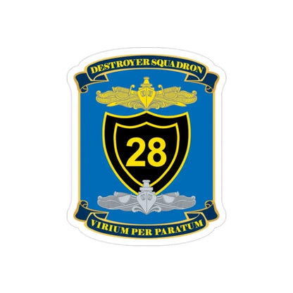 Destroyer Squadron COMDESRON 28 (U.S. Navy) Transparent STICKER Die-Cut Vinyl Decal - The Sticker Space