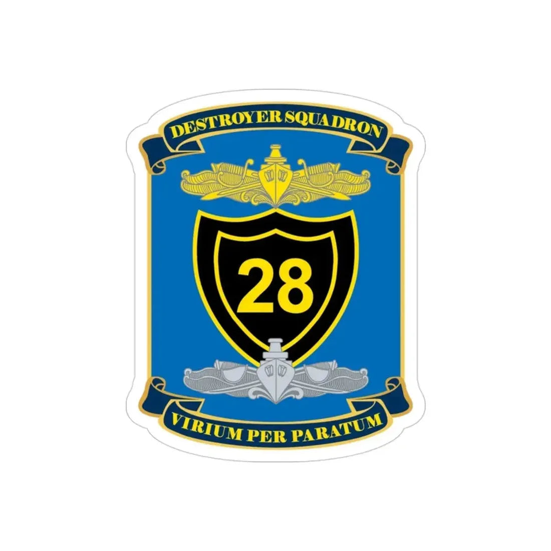 Destroyer Squadron COMDESRON 28 (U.S. Navy) Transparent STICKER Die-Cut Vinyl Decal - The Sticker Space