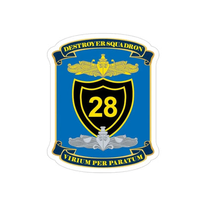 Destroyer Squadron COMDESRON 28 (U.S. Navy) Transparent STICKER Die-Cut Vinyl Decal - The Sticker Space
