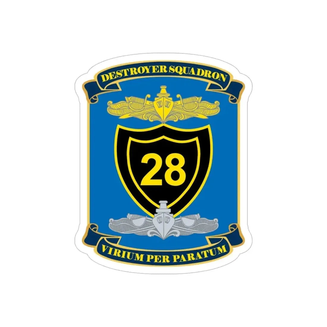 Destroyer Squadron COMDESRON 28 (U.S. Navy) Transparent STICKER Die-Cut Vinyl Decal - The Sticker Space