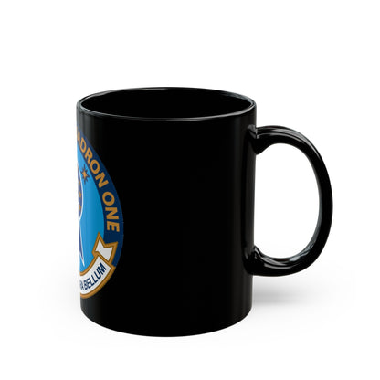 Destroyer Squadron One (U.S. Navy) Black Coffee Mug-The Sticker Space