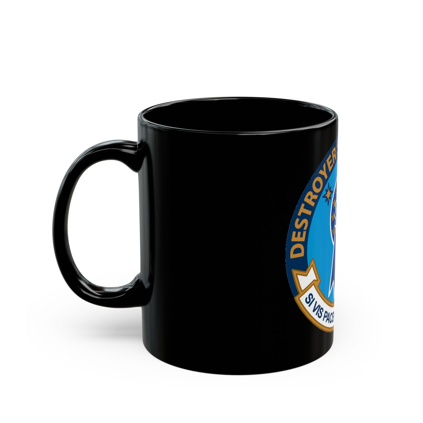 Destroyer Squadron One (U.S. Navy) Black Coffee Mug-The Sticker Space