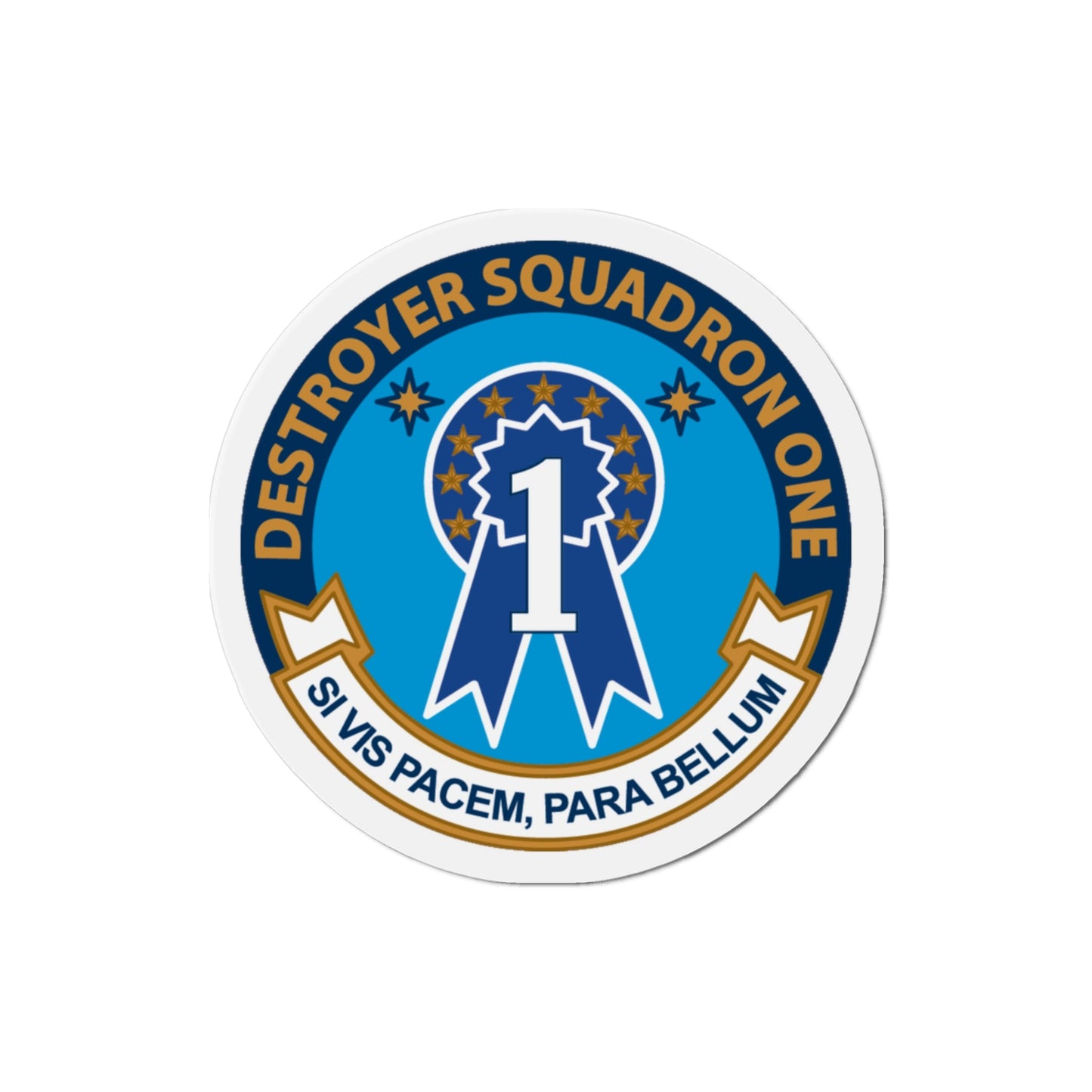 Destroyer Squadron One (U.S. Navy) Die-Cut Magnet-3" x 3"-The Sticker Space