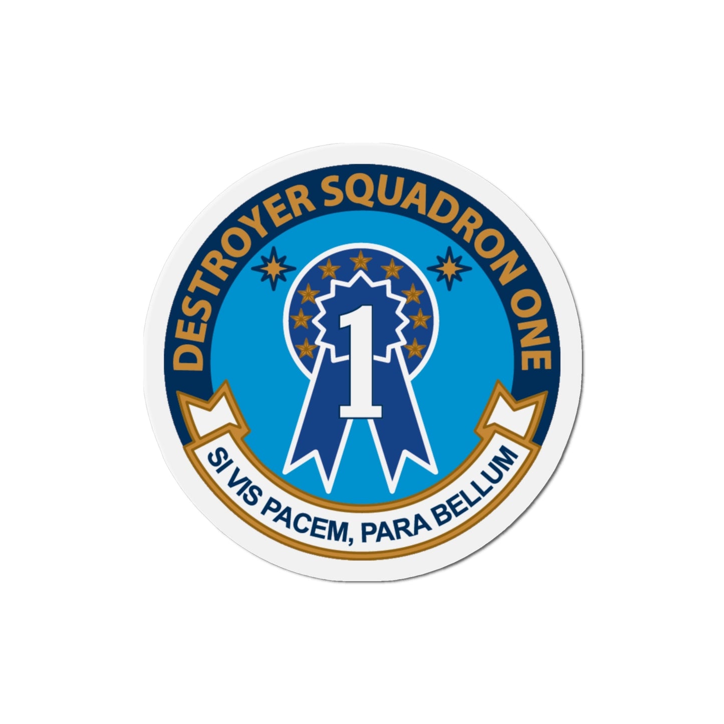 Destroyer Squadron One (U.S. Navy) Die-Cut Magnet-4" x 4"-The Sticker Space