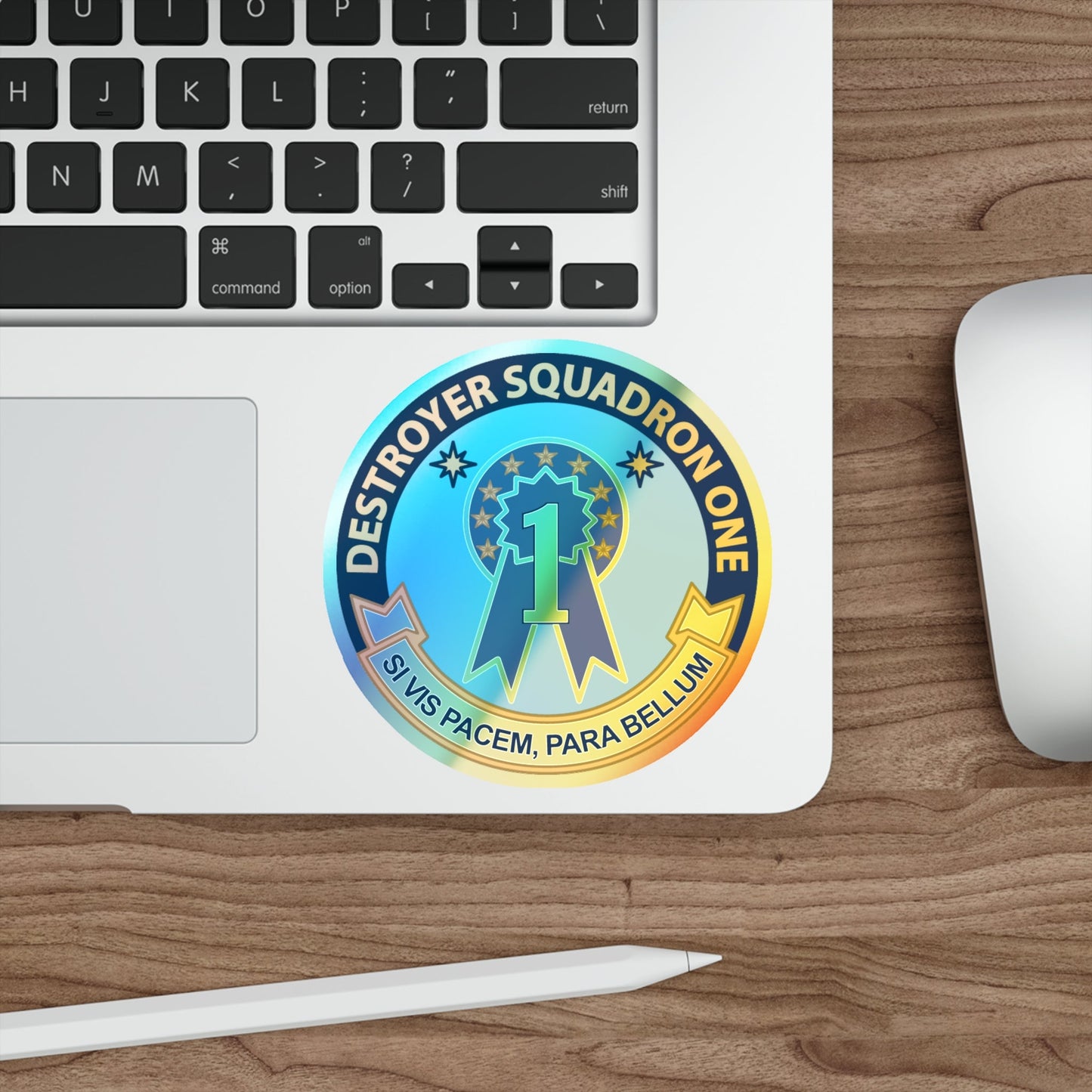 Destroyer Squadron One (U.S. Navy) Holographic STICKER Die-Cut Vinyl Decal-The Sticker Space