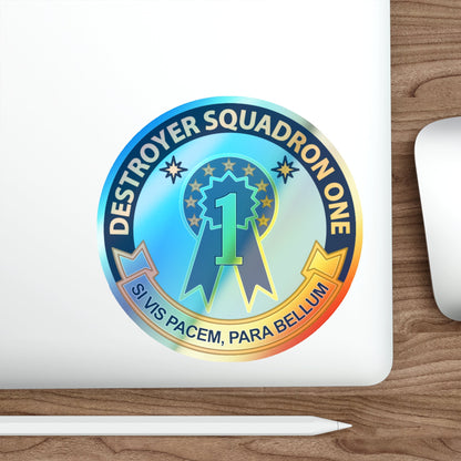 Destroyer Squadron One (U.S. Navy) Holographic STICKER Die-Cut Vinyl Decal-The Sticker Space