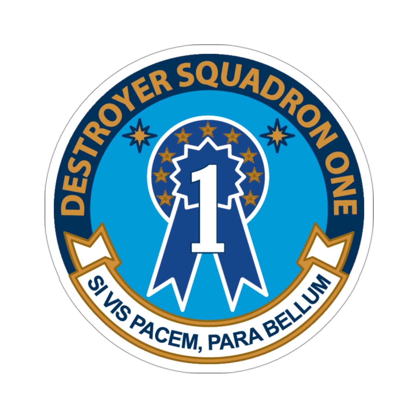 Destroyer Squadron One (U.S. Navy) STICKER Vinyl Die-Cut Decal-3 Inch-The Sticker Space