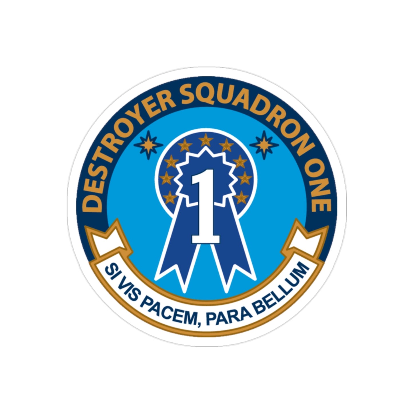 Destroyer Squadron One (U.S. Navy) Transparent STICKER Die-Cut Vinyl Decal-2 Inch-The Sticker Space