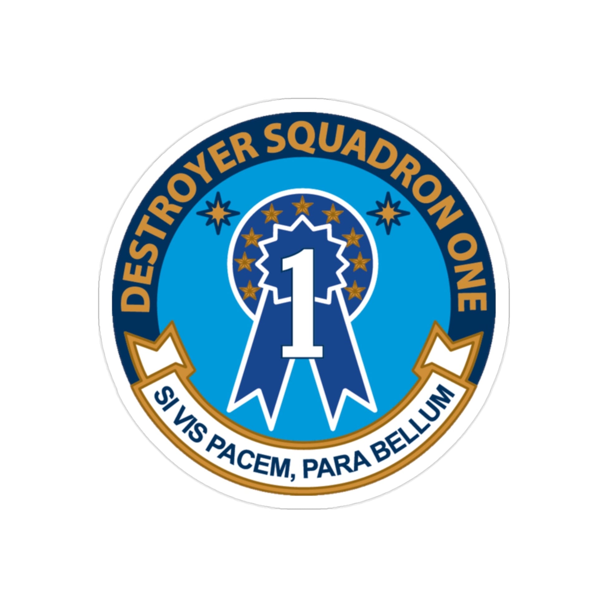 Destroyer Squadron One (U.S. Navy) Transparent STICKER Die-Cut Vinyl Decal-2 Inch-The Sticker Space