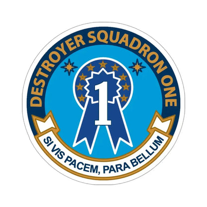 Destroyer Squadron One (U.S. Navy) STICKER Vinyl Die-Cut Decal 4 Inch - The Sticker Space
