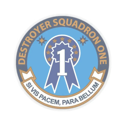 Destroyer Squadron One (U.S. Navy) STICKER Vinyl Kiss-Cut Decal 2 Inch Transparent - The Sticker Space