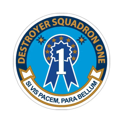 Destroyer Squadron One (U.S. Navy) STICKER Vinyl Kiss-Cut Decal 2 Inch White - The Sticker Space