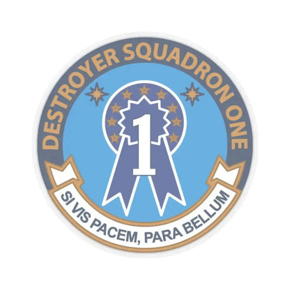 Destroyer Squadron One (U.S. Navy) STICKER Vinyl Kiss-Cut Decal 6 Inch Transparent - The Sticker Space