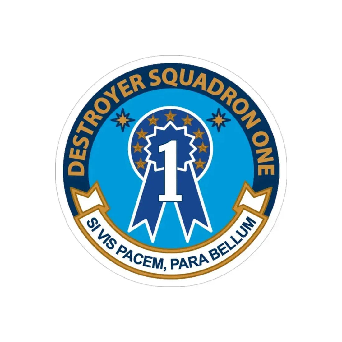 Destroyer Squadron One (U.S. Navy) Transparent STICKER Die-Cut Vinyl Decal 3 Inch Transparent - The Sticker Space