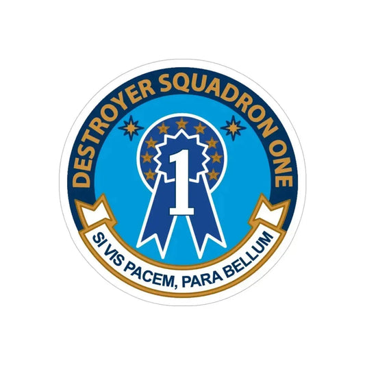 Destroyer Squadron One (U.S. Navy) Transparent STICKER Die-Cut Vinyl Decal 6 Inch Transparent - The Sticker Space