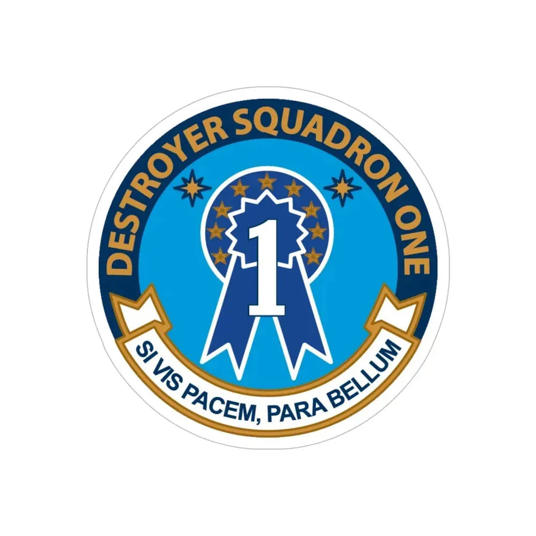 Destroyer Squadron One (U.S. Navy) Transparent STICKER Die-Cut Vinyl Decal 6 Inch Transparent - The Sticker Space