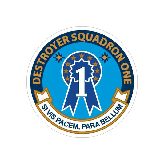 Destroyer Squadron One (U.S. Navy) Transparent STICKER Die-Cut Vinyl Decal 6 Inch Transparent - The Sticker Space