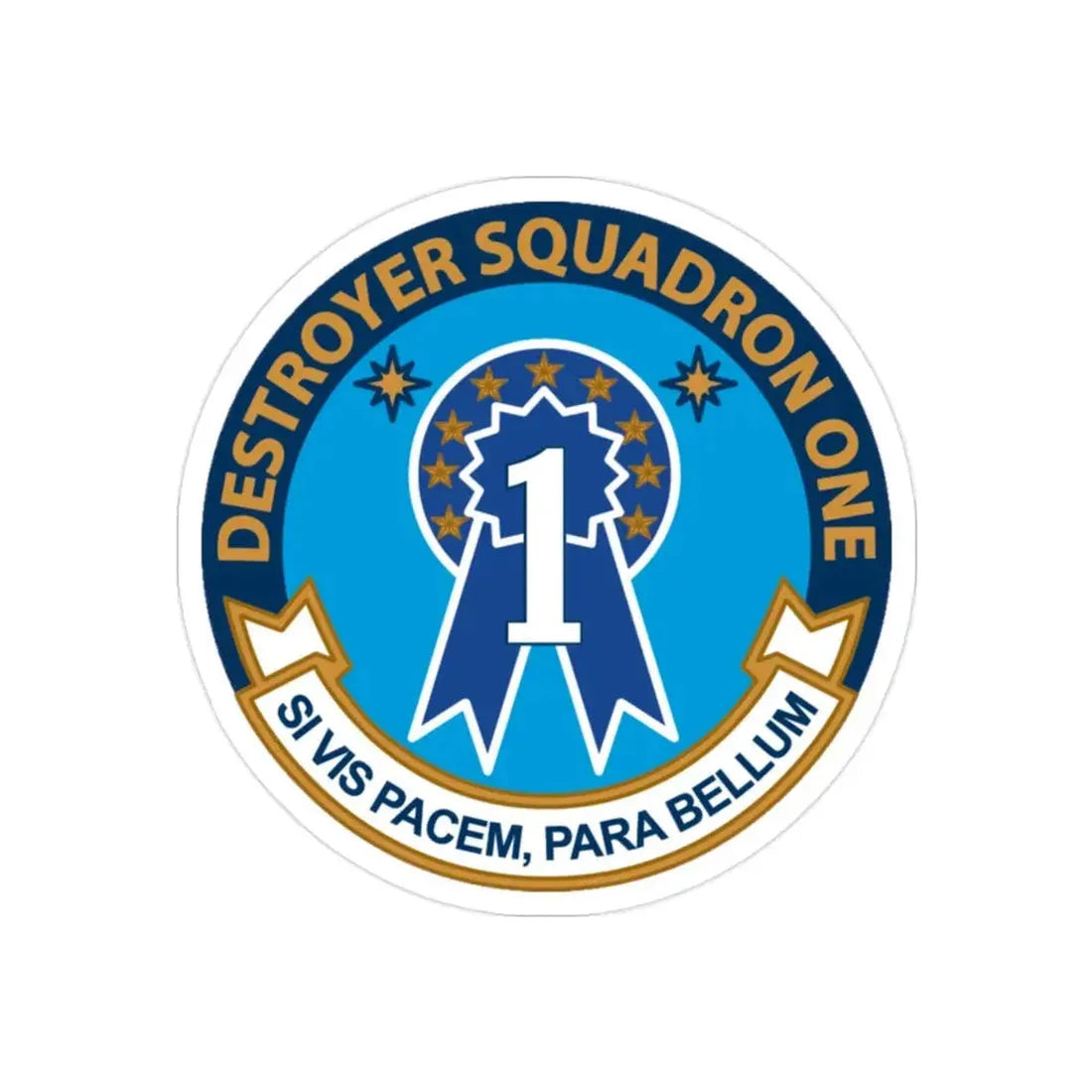Destroyer Squadron One (U.S. Navy) Transparent STICKER Die-Cut Vinyl Decal - The Sticker Space