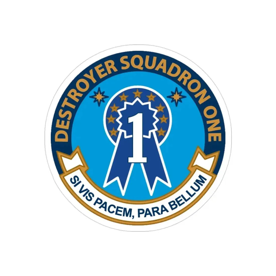 Destroyer Squadron One (U.S. Navy) Transparent STICKER Die-Cut Vinyl Decal - The Sticker Space