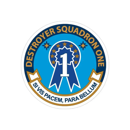Destroyer Squadron One (U.S. Navy) Transparent STICKER Die-Cut Vinyl Decal - The Sticker Space