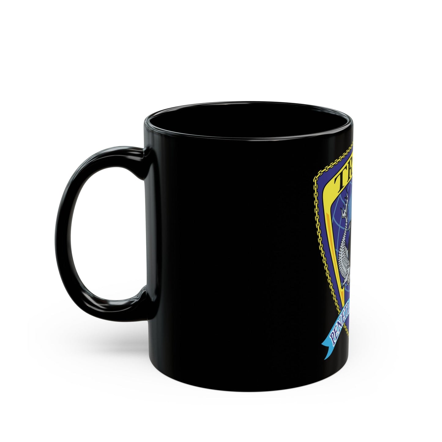 Det Triton (U.S. Navy) Black Coffee Mug-The Sticker Space