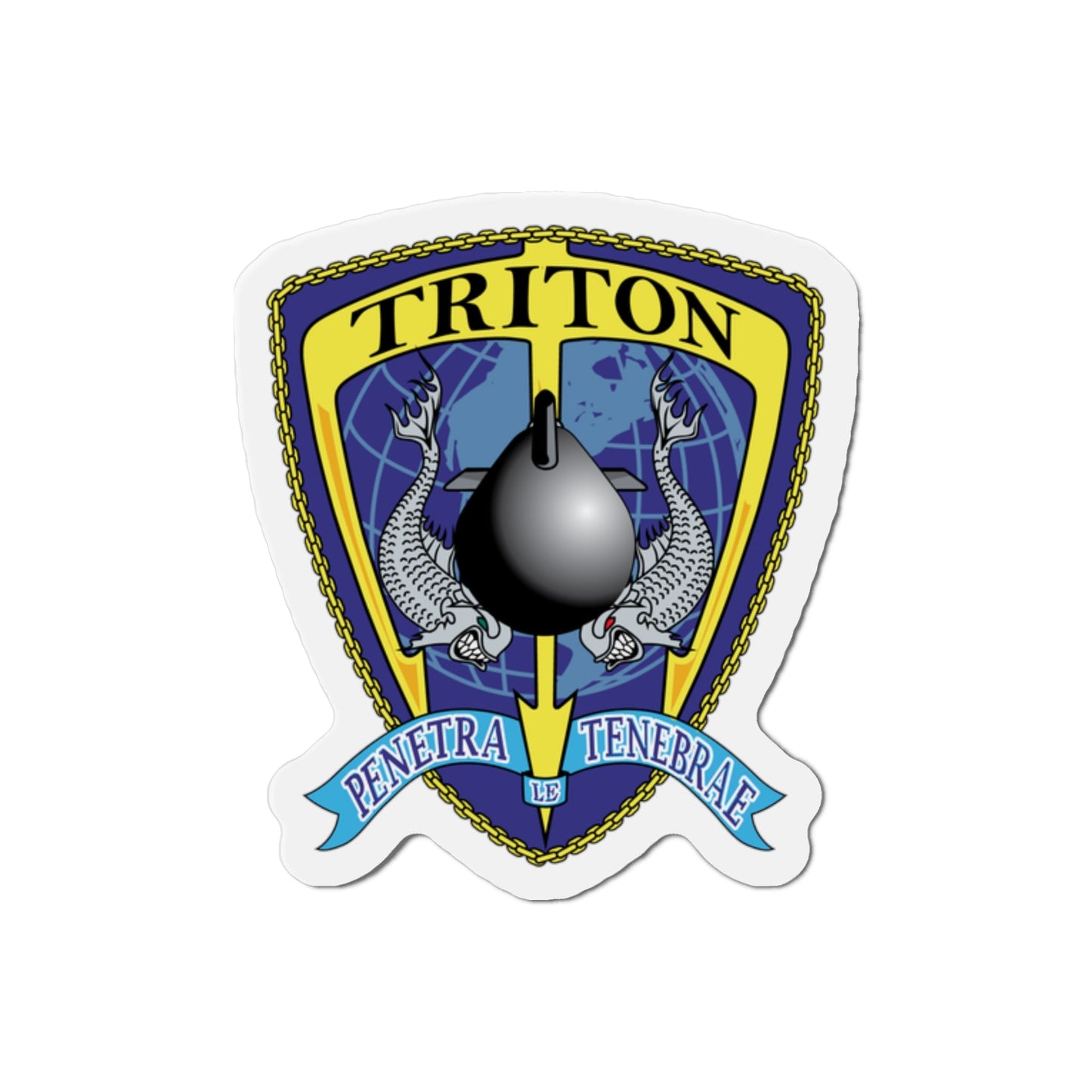 Det Triton (U.S. Navy) Die-Cut Magnet-2" x 2"-The Sticker Space