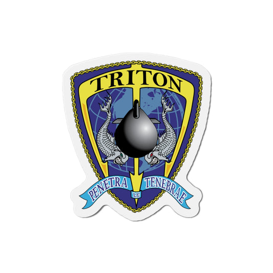 Det Triton (U.S. Navy) Die-Cut Magnet-3" x 3"-The Sticker Space