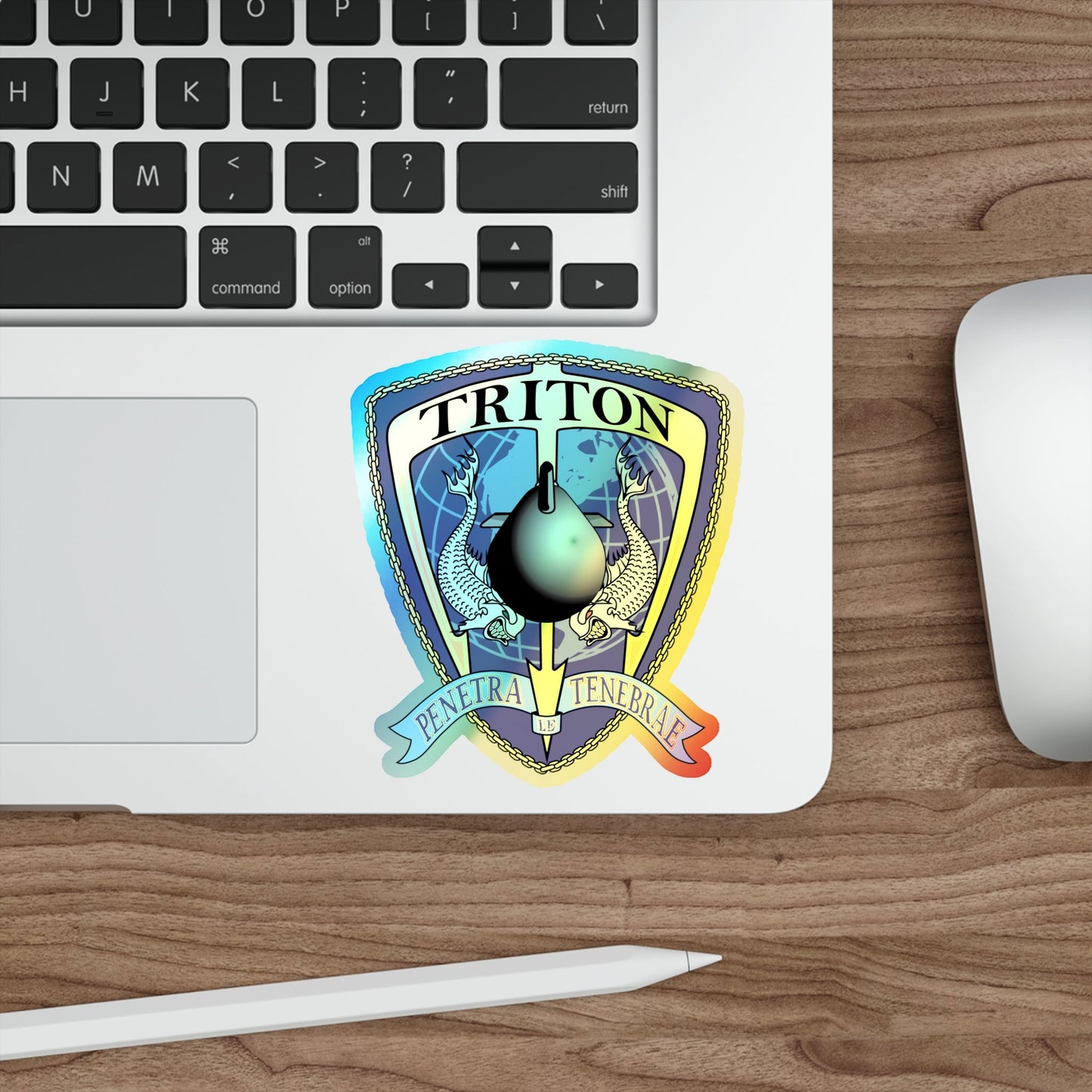 Det Triton (U.S. Navy) Holographic STICKER Die-Cut Vinyl Decal-The Sticker Space